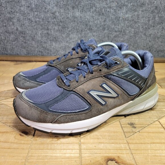 New Balance 990 V5 Shoes Mens US Sz 8.5 2E WIDE Navy Blue Made In USA Suede - Picture 2 of 13